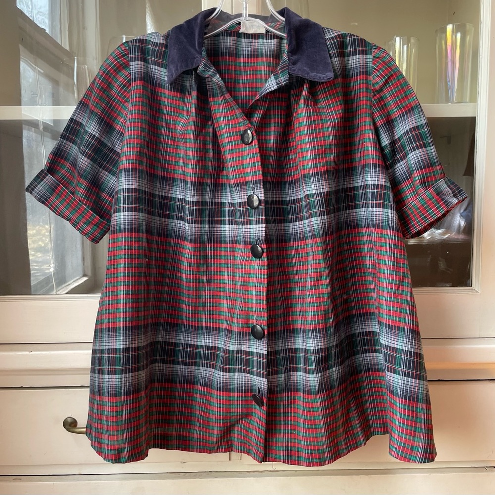 Xmas Plaid Blouse